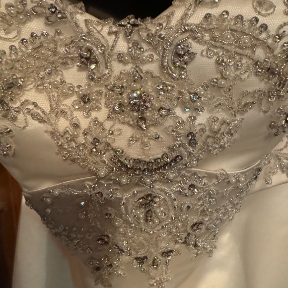 Casablanca Bridal style 1994 strapless wedding dress size 16 street size 12-14 - Picture 6 of 10